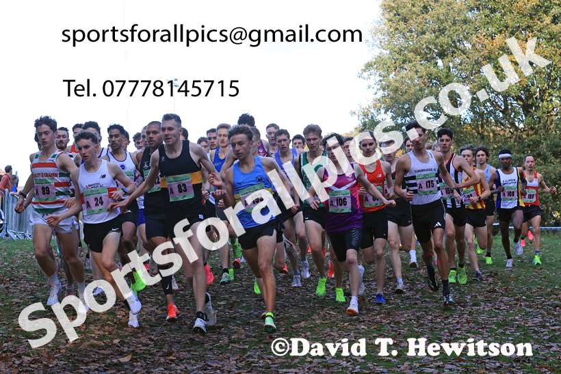 Senior Mens 2025 National Cross Country Relays, Berry Hill Park, Mansfield. Photo: David T. Hewitson/Sports for All Pics